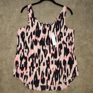 Pink leopard print tank